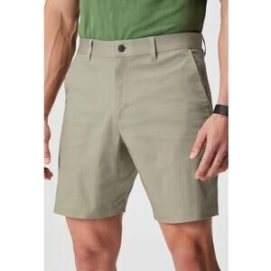 Fabletics The High Side Chino Short Mens Size 35 Fresh Taupe New Performance